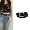 Women'S Belt Vintage Carved Needle Buckle Punk Hip Hop Rock Style Jeans Belt Y2K Belt Pu Leather Belt