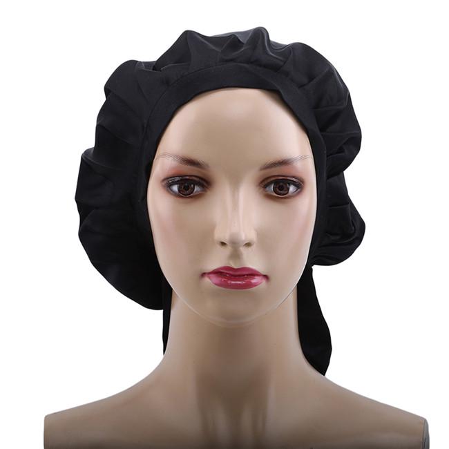 Cappello da Notte in Seta di Gelso Morbido Cappello Lungo per Capelli per Donne Ragazze