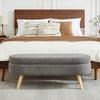 Panca con Spazio Contenitore, Lunga 110 cm, Moderna, con Rivestimento in Ciniglia, Ideale per Cambiarsi le Scarpe, Adatta per Camera da Letto, Corridoio o Soggiorno