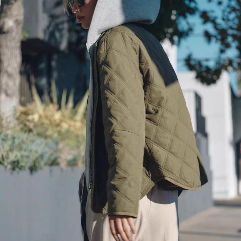 Women's Clothing Fall and Winter New Arrival Loose Detachable Hooded round Neck Long Sleeves Cotton Jacket Outwear 8073246