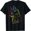 Fantasy Cat Tee Dreamy with Rainbow Details T-shirts Unisex Summer Soft Tops Graphic T Shirts Kawaii Clothes Tops Ropa De Mujer