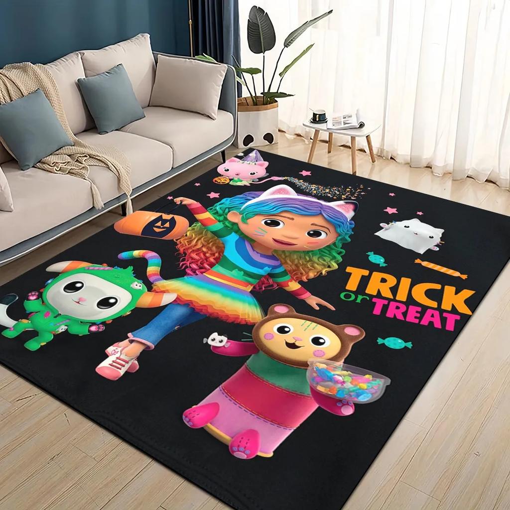 2025 New Style Gabbys Dollhouse Cartoon Girl Gift Carpet Rug for Living Room Bedroom Home Sofa Decoration,kid Non-slip Floor Mat