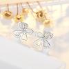 925 Sterling Silver Cross Stud Earrings For Women High Quality Exquisite Student Girlfriend Jewelry Accessories Heart GiftGood product