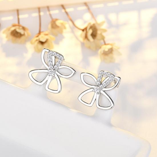 925 Sterling Silver Cross Stud Earrings For Women High Quality Exquisite Student Girlfriend Jewelry Accessories Heart GiftGood product