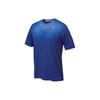 Solid Color Logo Print Round Neck Sports Short Sleeve T-Shirt Men Tops Royal-Blue 727982-493