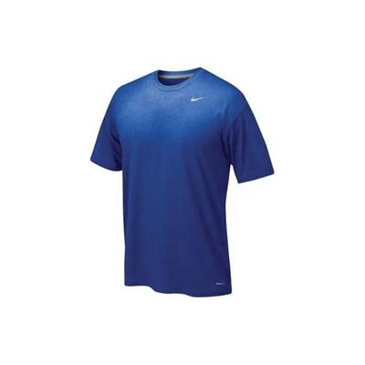Einfarbiges Logo-Print Rundhals Sport-Kurzarm-T-Shirt Herren Oberteile Königsblau 727982-493