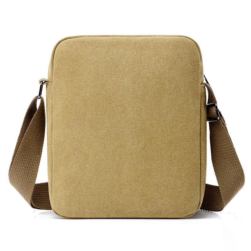 Solid Color Outdoor Travel Bag Men's Shoulder Bag Waterproof Wear-Resistant Large Capacity Crossbody Bag