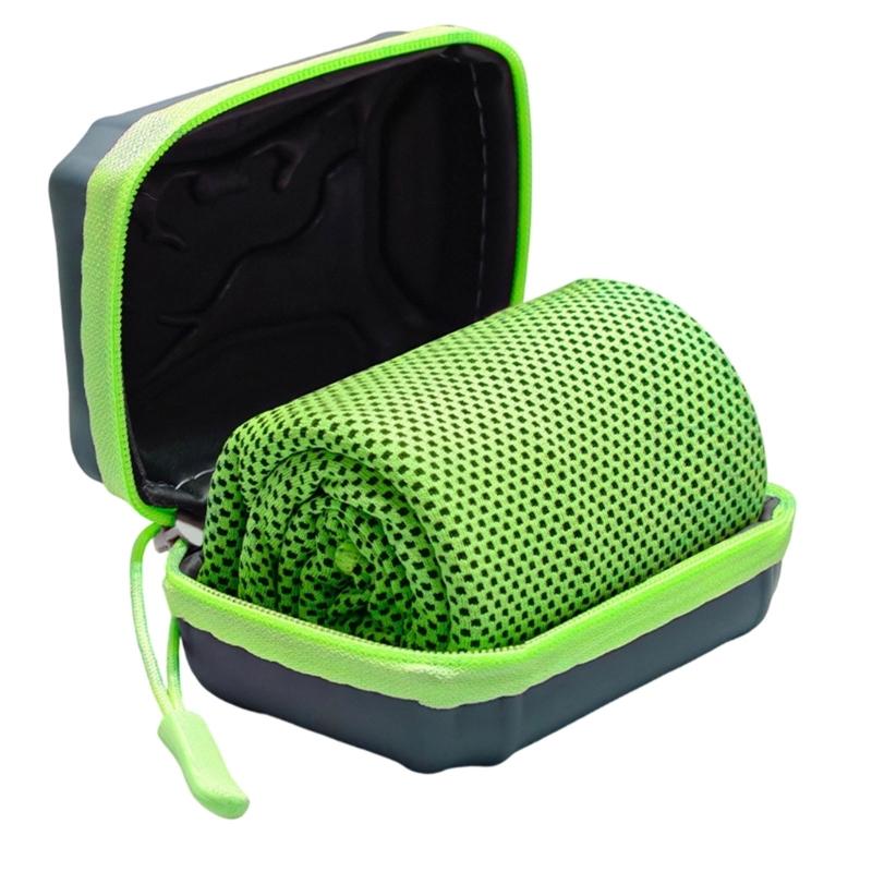 Summer Sports Towel With Storage Case for Daily Gym Bags and Hiking Days, Reusable Sweat Wipe Towel for Travel Use