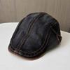 Washed Denim Forward Hat Women's Spring and Summer Retro Face Small Beret Wearing a Big Head Circumference Painter Hat