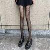 Schwarze Damenstrumpfhose mit Sternenmuster Mesh Sexy Transparent Strumpfhose Weiblich Sommer Stretch Nylon Strumpfwaren Strümpfe Nachtclub Strumpfwaren