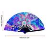 Large Folding Fan Chinese Craft Kung Fu Tai Chi Glowing Fan Multi-Color Wedding Home Decoration Stage Performance Show