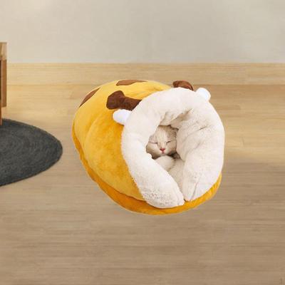 Cat Cave Bed Soft Warm House Plush Burrowing Hut Sleeping Bag for Indoor