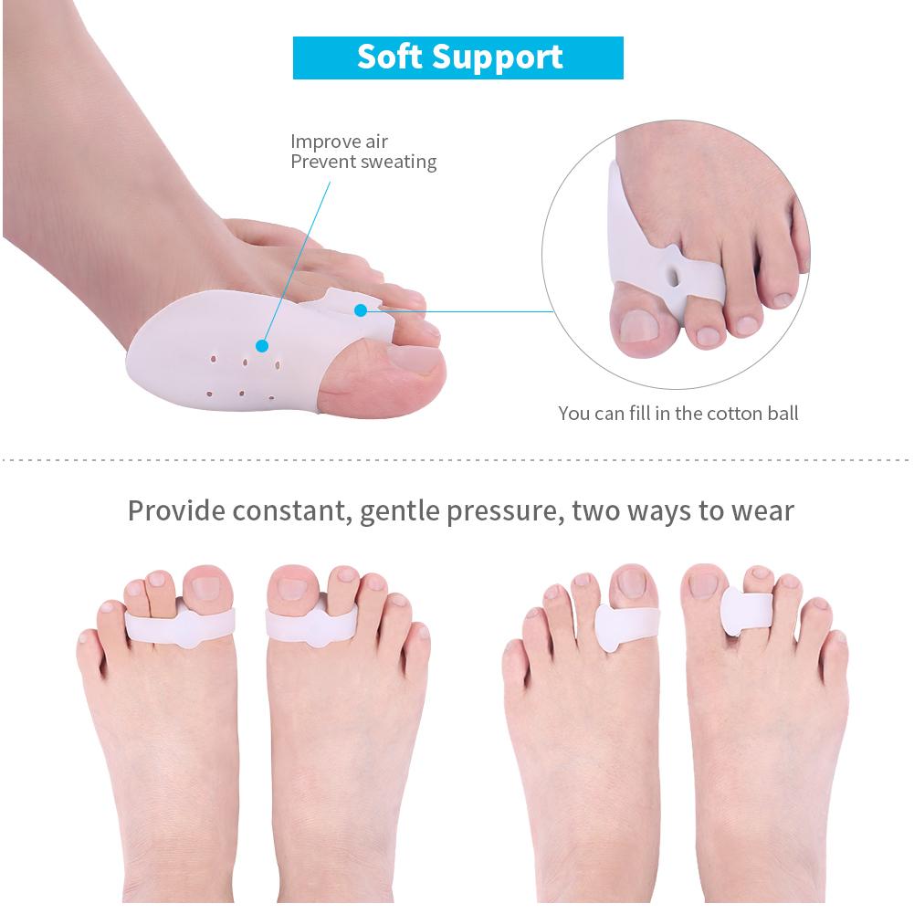 1 Paar Bunion Toe Straightener Corrector 3 Paar Silikon Gel Toe Separator(S)