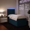 Box Spring Bed with Mattress Blue 90 x 200 cm Velvet