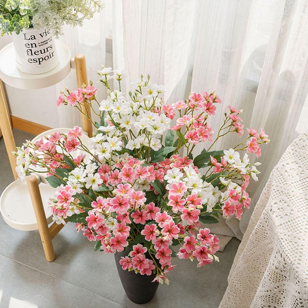 86cm Artificial Ceratostigma Branch Luxury Fake Flower Silk Flower Branch  Home Office Decor