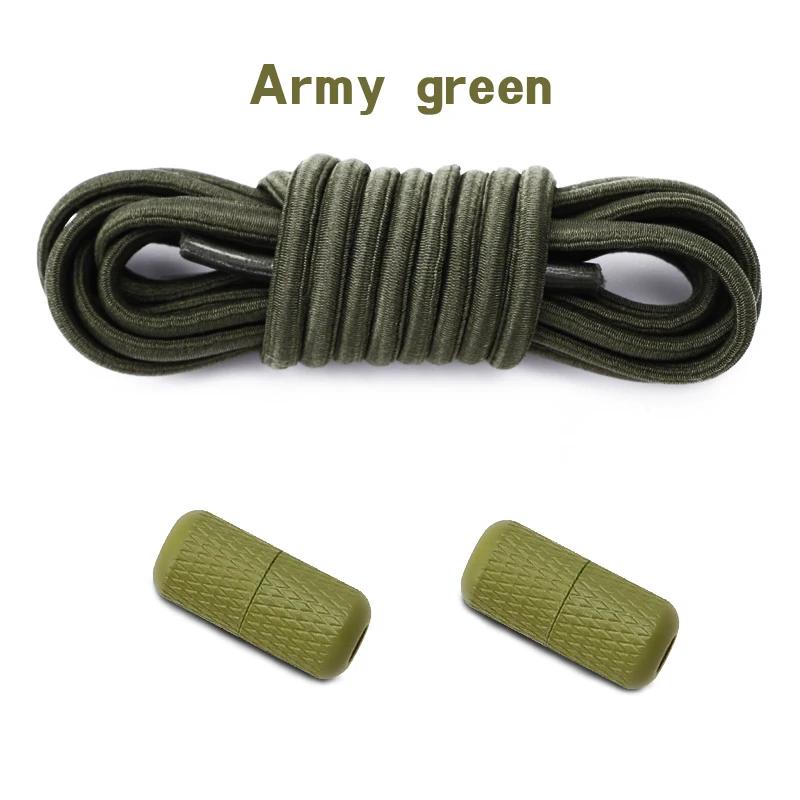 Round Elastic Laces Without Ties Sneakers No Tie Shoelaces Metal Capsule Buckle Shoelace Basketball Shoe Laces Shoes Accessories