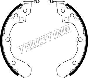 Trusting Brake Shoes Kit, Drum Brakes Rozmiar 049.154