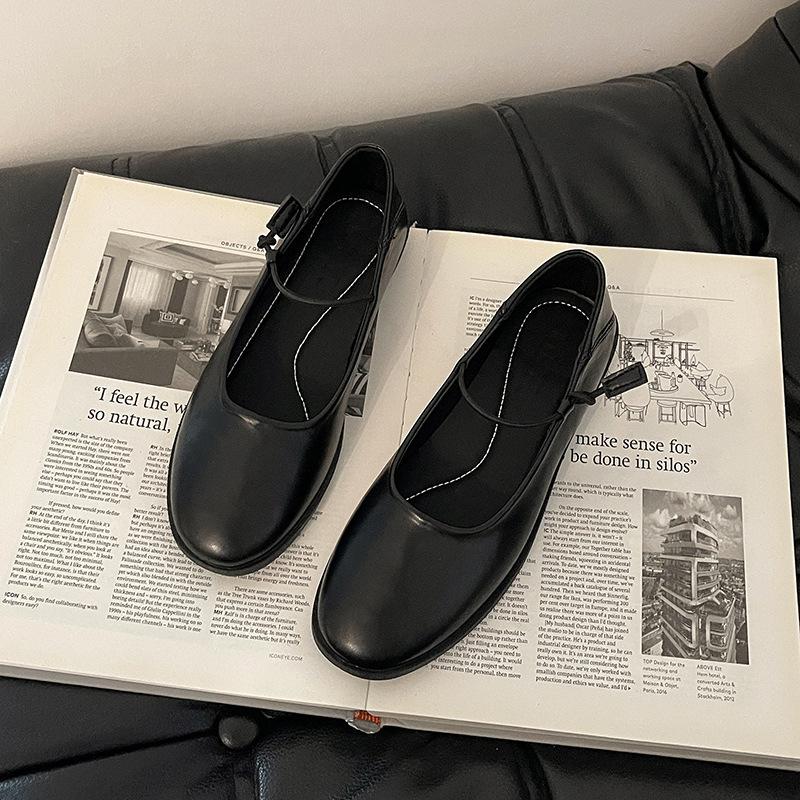 Retro niche simple elastic band ballet shoes women 2025 summer new commuter soft sole comfortable small single shoes