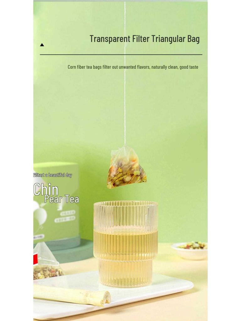 Bamboo Cane & Imperata Pear Tea: Children's Cooling Tea with Sugarcane Sweet Water & Water Chestnut - Fruit Flower Health Drink.