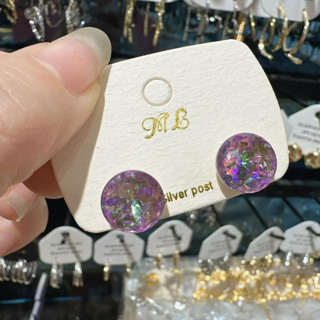 Unique Contracted Exaggerated Earrings Seven Color Restoring Ancient Ways Is Dazzle Colour Earrings Delicate Earrings