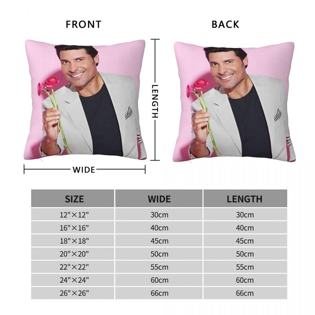 Chayanne Puerto Rican Latin Pop Singer Pillowcase Printed Polyester Cushion Cover Throw Pillow Case Cover Living Room Zipper