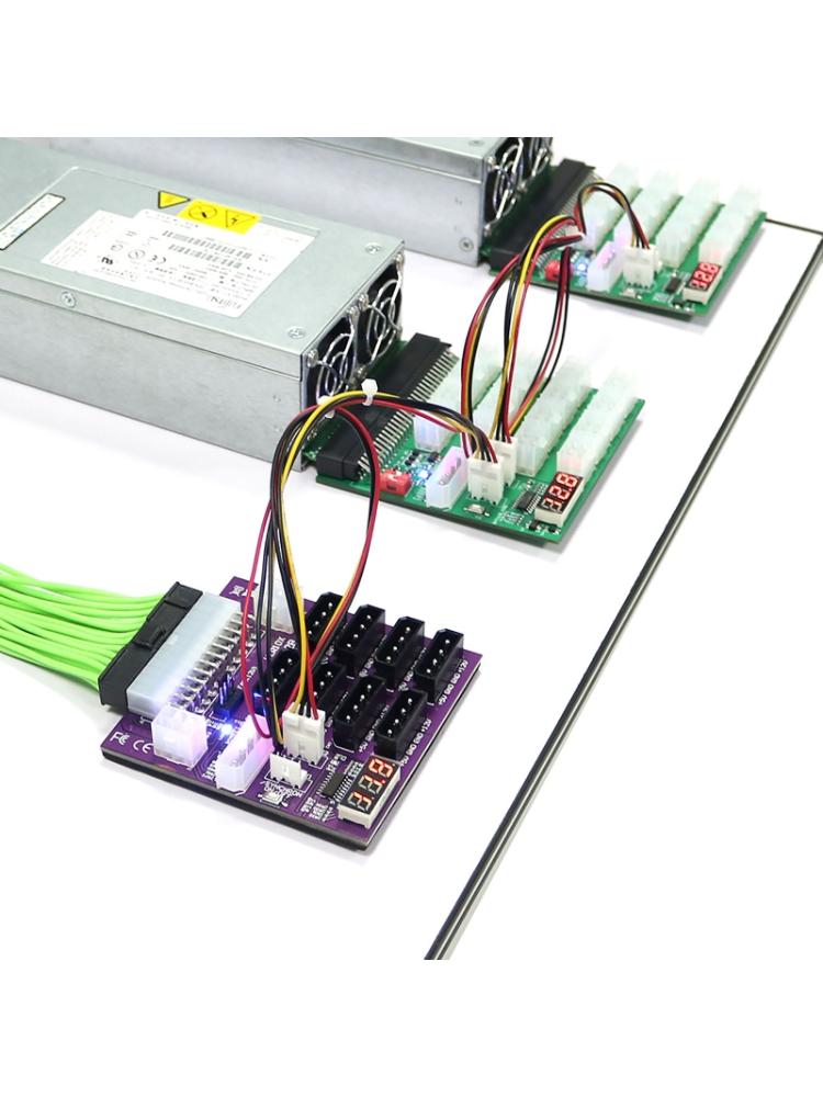 Server  Power Conversion Board 2 Ports  6pin Adapter Card 12V Graphics Power Supply Board for  Mining