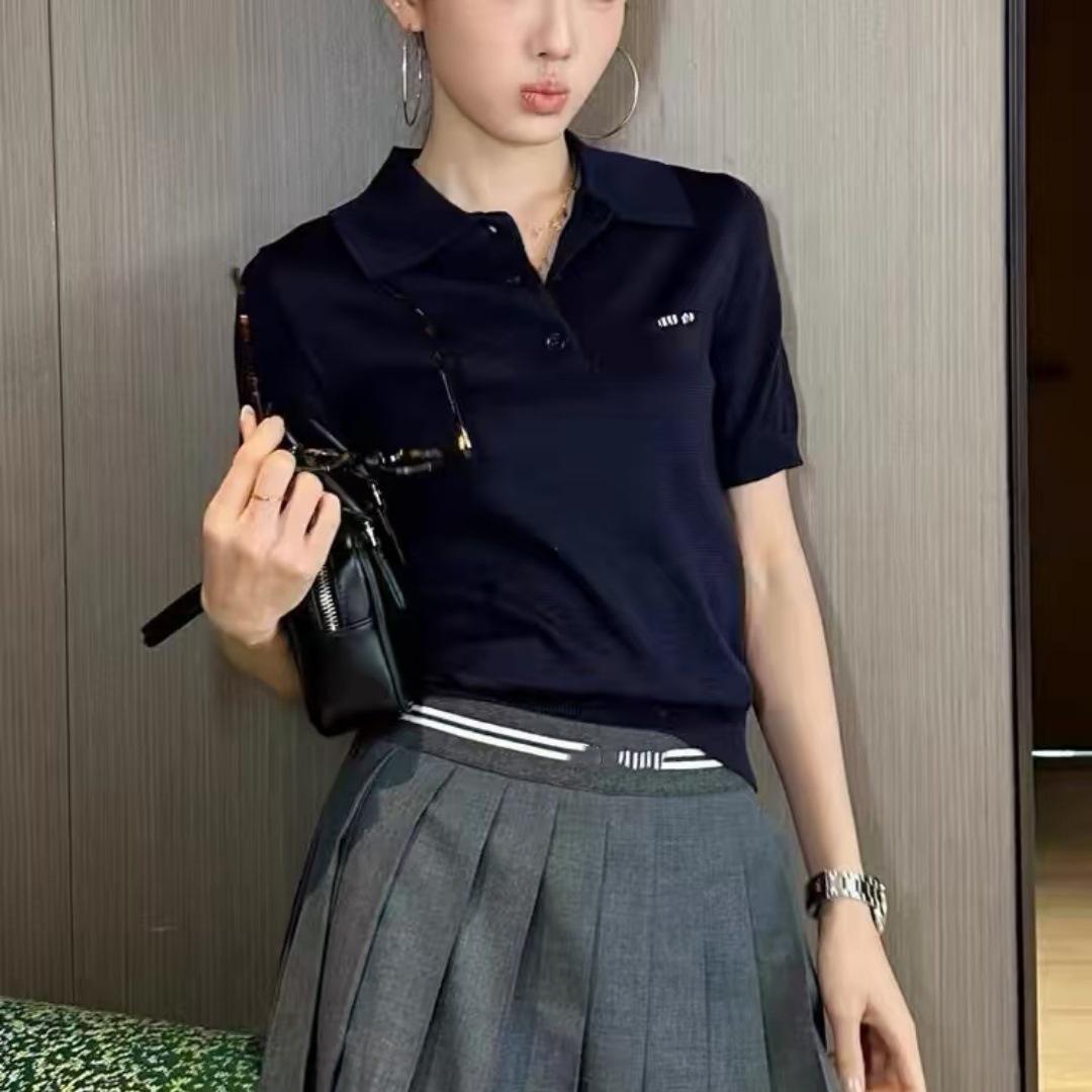 

2025 Spring Unisex Slimming Thin Knit Loose Polo Shirt Large