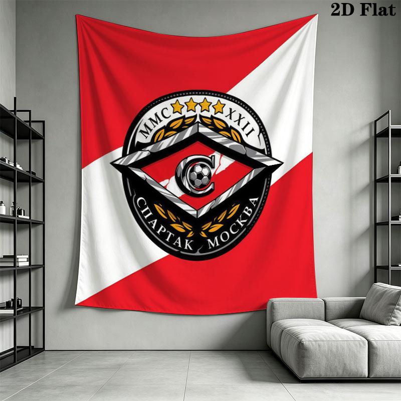 Spartak Moscow Charge Wall Hanging Printed Fabric Blanket Decorative Tapestries for Bedroom Living Room Home Decor