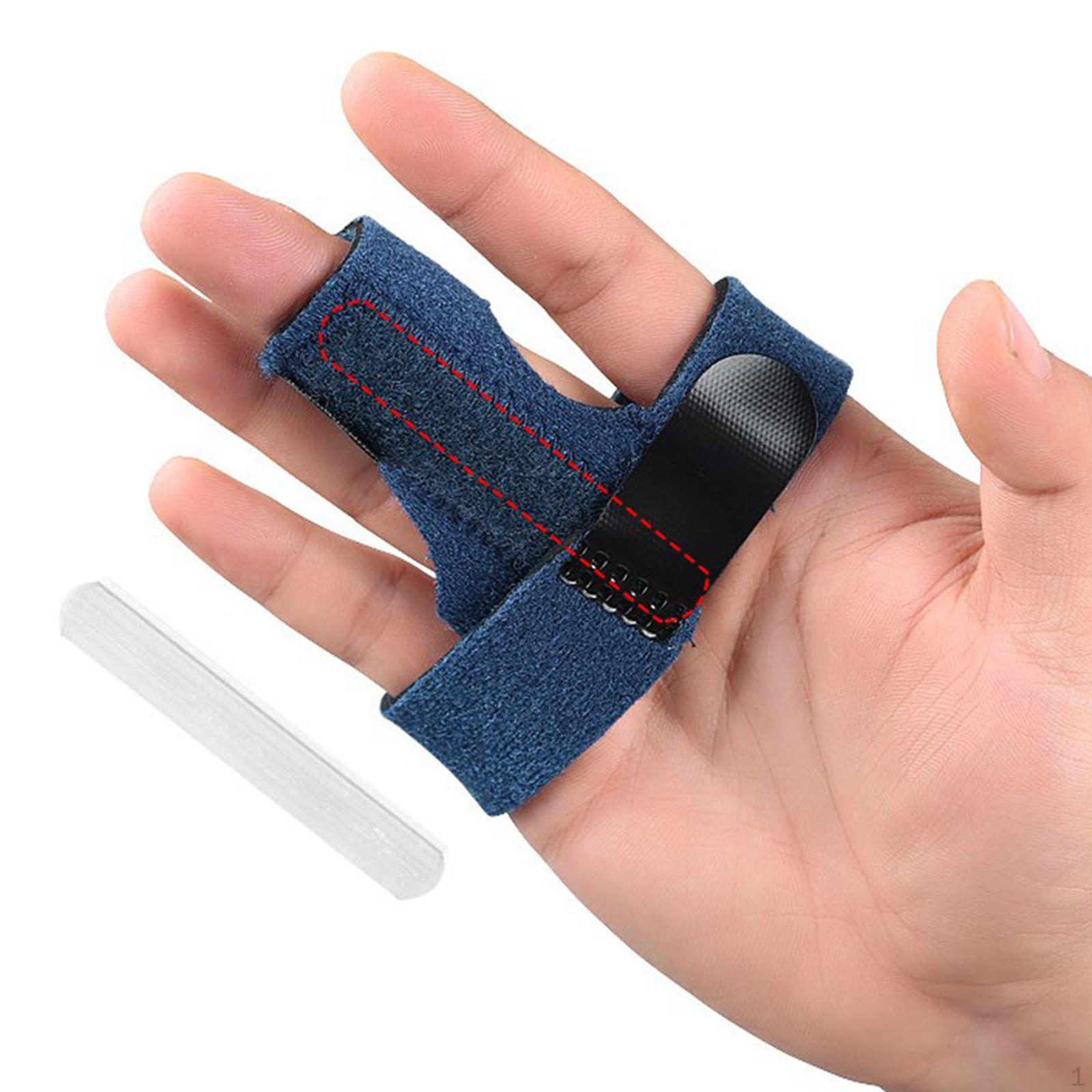 

Шина для пальцев, поддерживающий ортез, для мизинца среднего большого пальца, облегчение фиксирующего выскакивающего изгиба синий