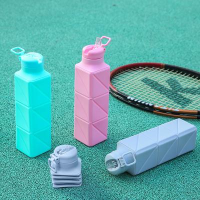 Food Grade Outdoor Sports Kettle Silicone Portable Folding Cup Running Fitness Sports Kettle Water Bottle