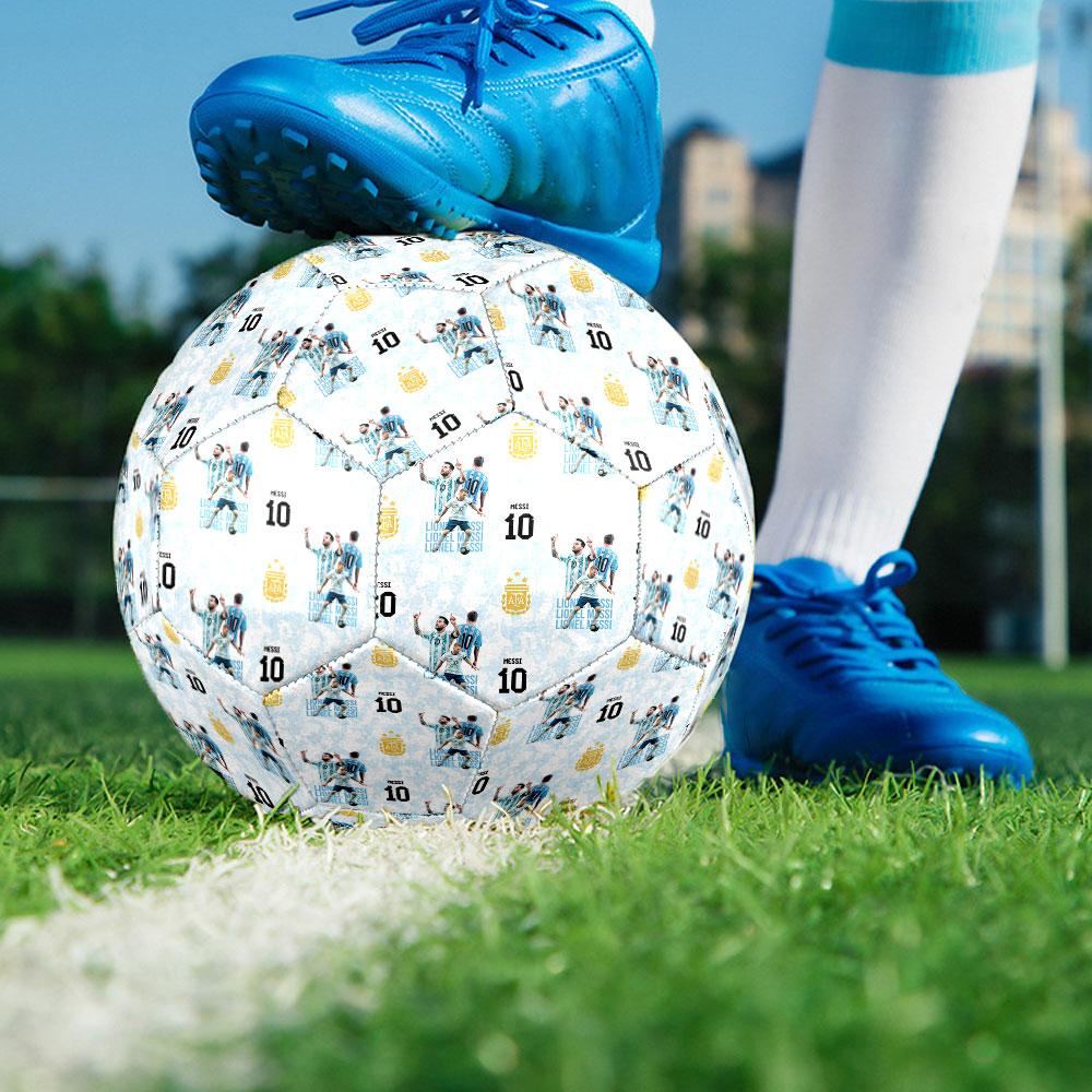 1pc Messi Soccer Ball Size 5 Indoor Soccer Ball Fashion Colorful Backyard Game - Great For Sports Fans Gift HE49