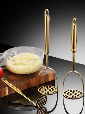 Home Schiacciapatate in acciaio inox Schiacciapatate manuale per alimenti Spremiaglio liscio Schiacciazucche Gadget da cucina Utensili per la casa