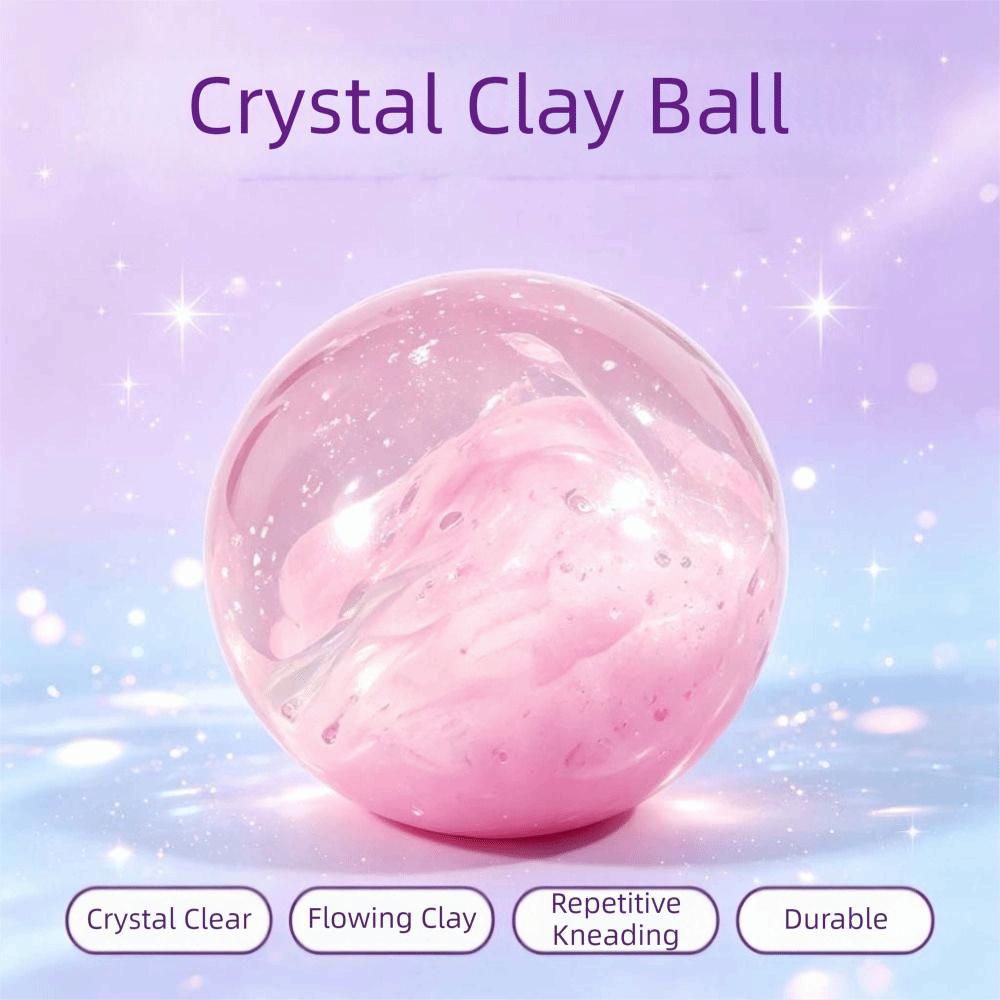 Transparent Crystal Ball Squeeze Toy Colorful Sensory Fidget Toy Slow Rising Ball Children Gifts