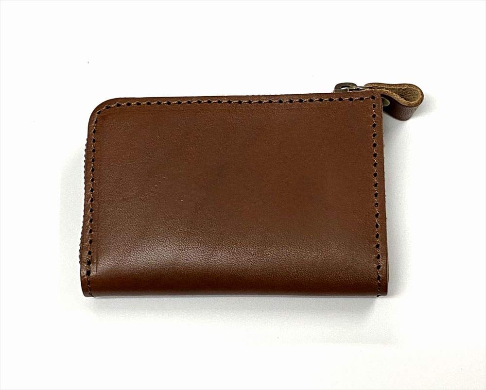 Tochigi Leather L Zip Coin Card Case Wallet in Brown [Bell Label] [Made Japan] -