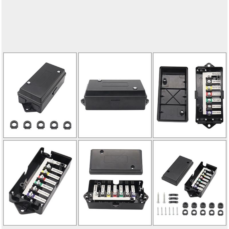 Easy Installation Weatherproof 7 Way Trailer Junction Box For Secure Electrical Signal Management In Trucks And Trailers