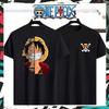 2026 Summer Trendy One Piece Luffy Street Fashion Men's and Women's Summer Plus Size Loose Men's and Women's Pure Cotton T-shirt