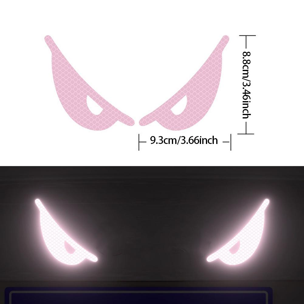 

2 шт. светоотражающие наклейки на мотоциклетные шлемы Devil s Eye, декор для ночного освещения для автомобилей KTM Honda, светоотражающие наклейки розовый