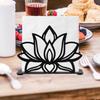 Boho Style Lotus Metal Napkin Holder - Rustic Tissue Stand for Kitchen, Bathroom & Office