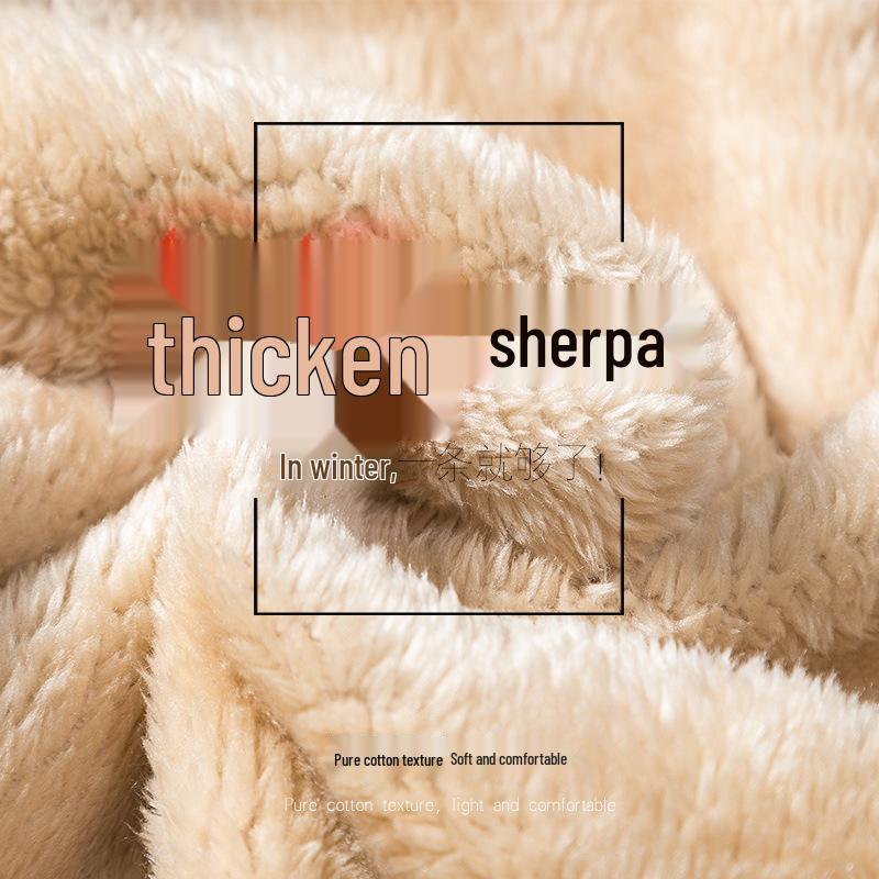 Men's 2024 Warm Lambskin Thickened Plus Velvet Sweatpants - Autumn/Winter Loose Fit Sports & Workwear Trousers