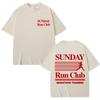 Sunday Run Club Training Print Tshirt Unisex Unisex Sport Fashion Harajuku Short Sleeve Top Pure Cotton Casual T Shirts Streetwear