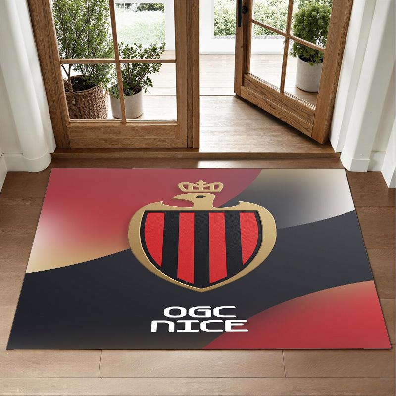 OGC Nice FC Design Crystal Velvet Rug Soft Decorative Mat for Bedroom Entrance