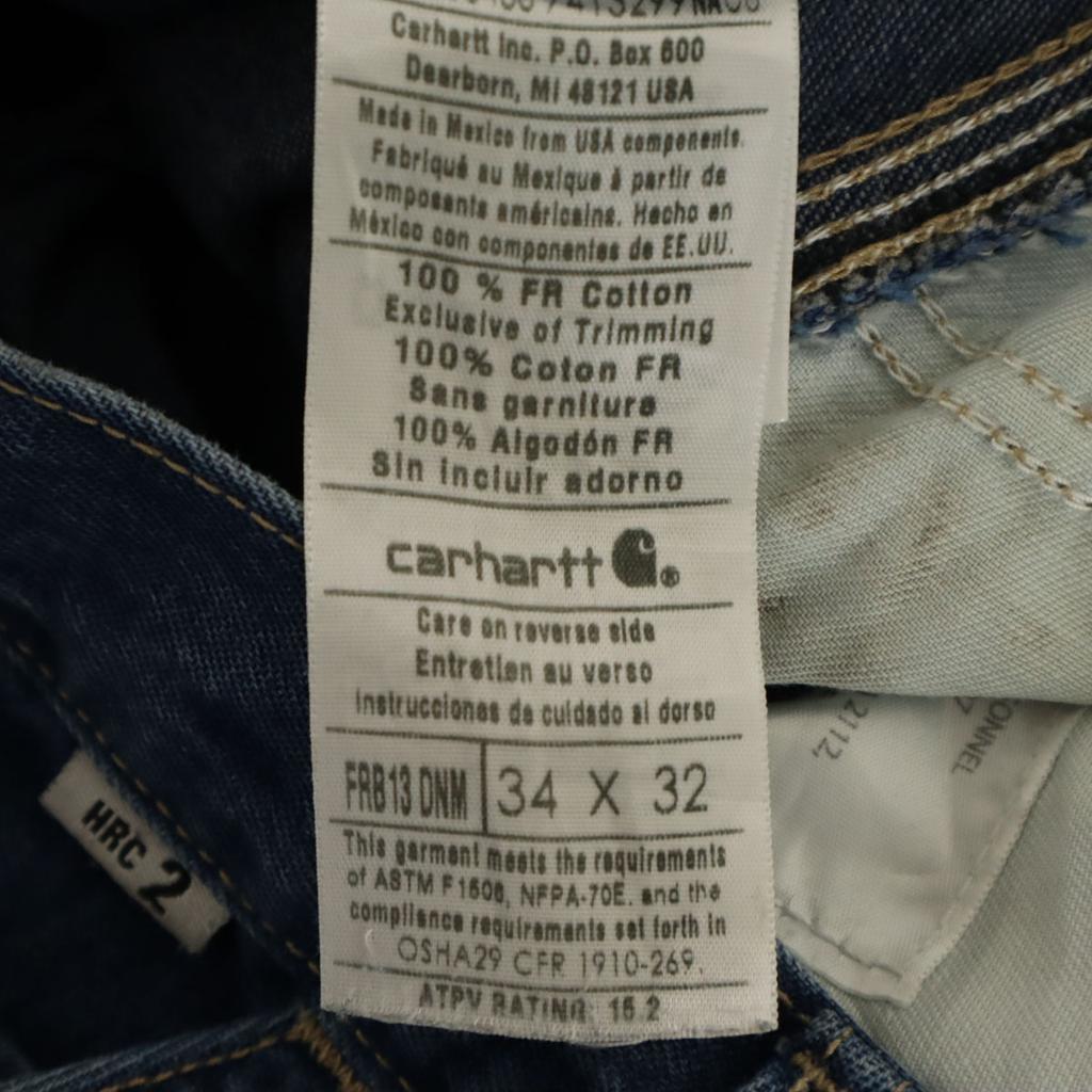 Carhartt work Denim pants W34 Wash blue jeans Men's Used
