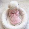 Dog clothes Autumn and winter cat princess cotton-padded rabbit plush bow fragrant wind small dog teddy pet