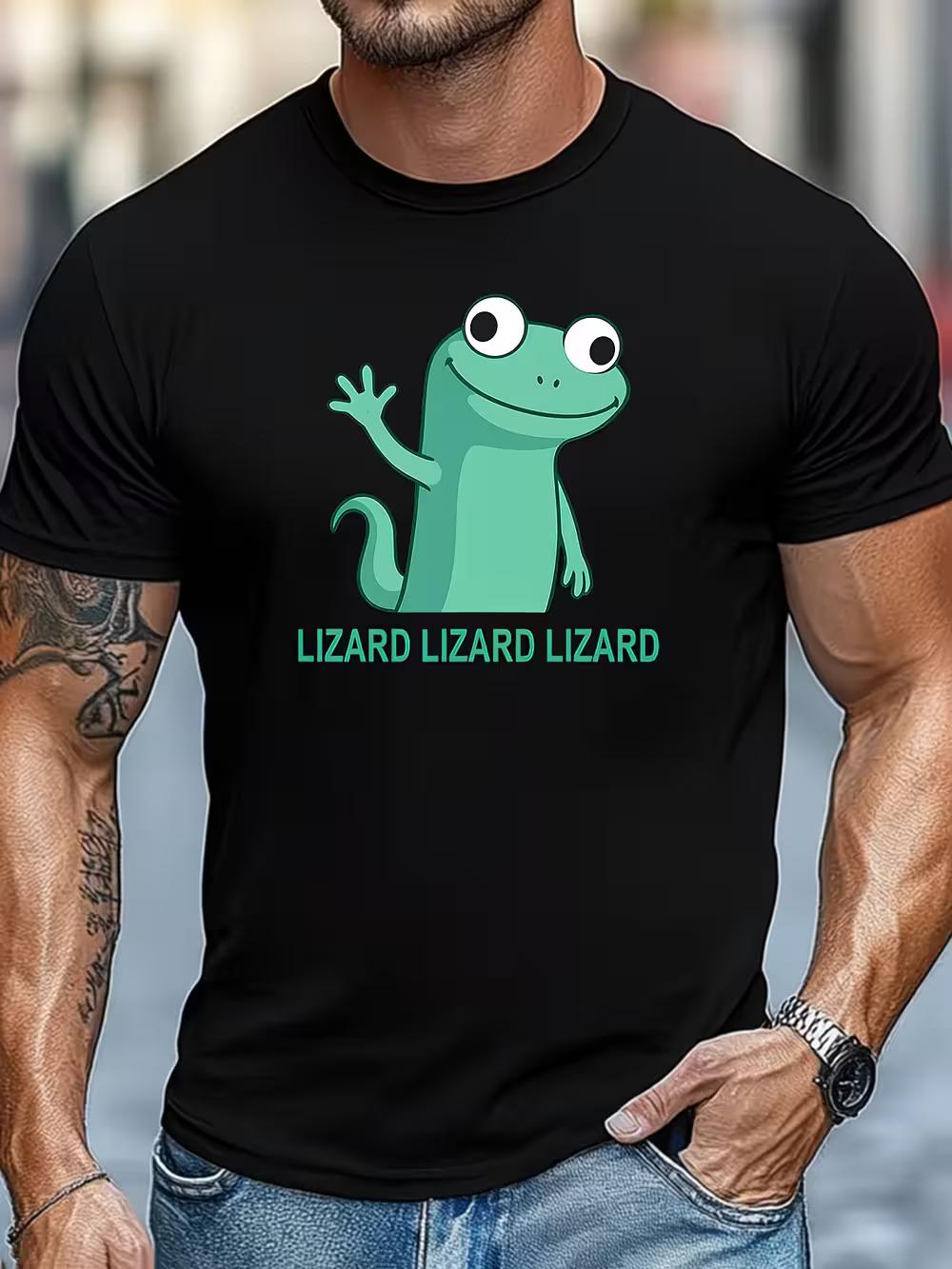 Футболка с мемом про ящерицу S