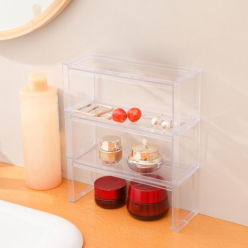Multifunction Clear Nail Polish Rack Cosmetic Display Stand Holder Manicure Tool Storage Organizer