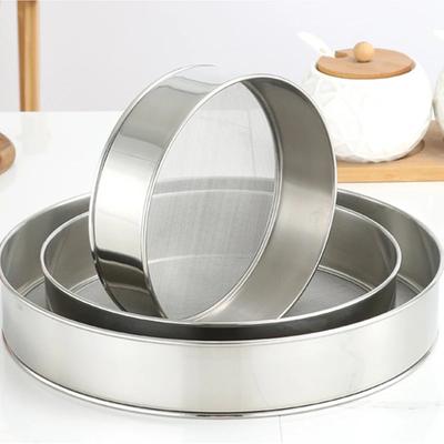 Kulaté prosévané sítko Nerezové síto na mouku Ruční pečení Pečivo Kuchyně Potravinářské pomůcky Čaj Cukr Jemné síto Síto 15cm-30cm