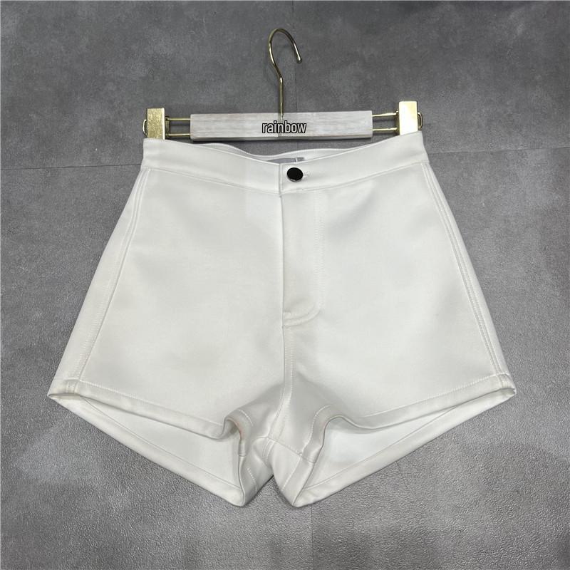 Pantaloni scurți din satin cu talie înaltă europeni și americani: 2023 Slim, Mulate pe șold, Modă casual