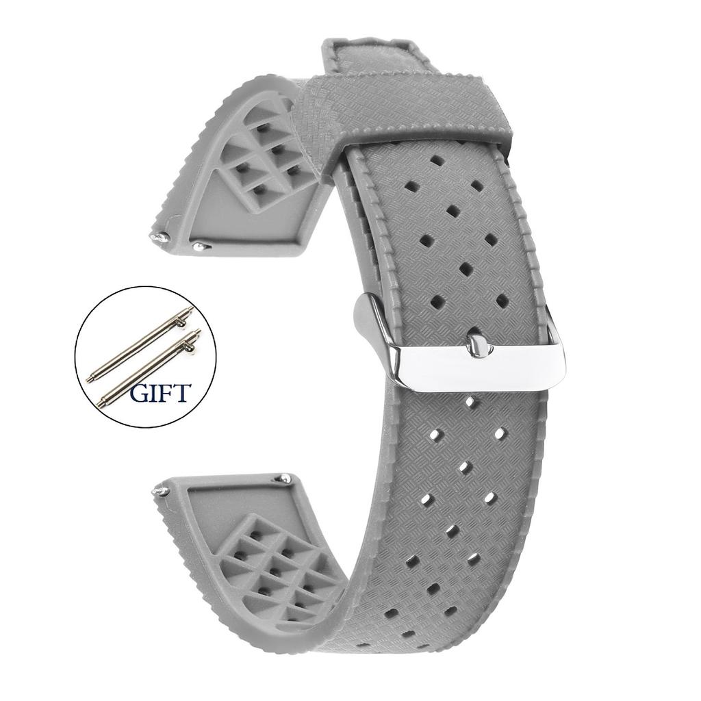 Tropical Silicone Strap Quick Release Watch Band 18mm 20mm 22mm TPU Tropic Strap Smart Watch Strap for Oris Seiko Citizen