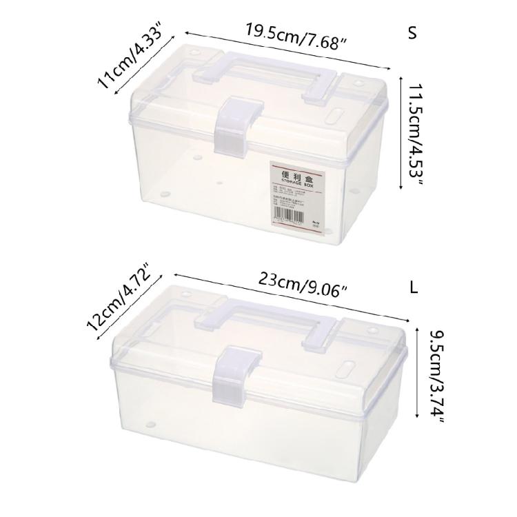 Tragbare durchsichtige Aufbewahrungsbox mit Griff Medizinwerkzeug Werkzeug-Organisationskoffer