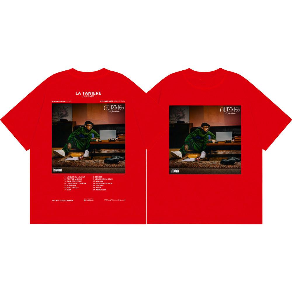 Rapper Guizmo La Taniere Album Poster Graphic T Shirts Unisex Unisex Hip Hop Vintage Tshirts Summer Fashion Casual Cotton Tshirt 4XL